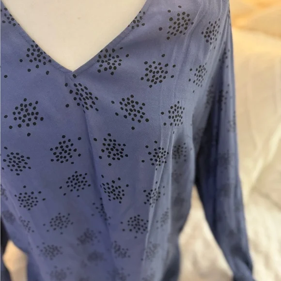 Boden Navy Patterned Blouse - Picture 6 of 10